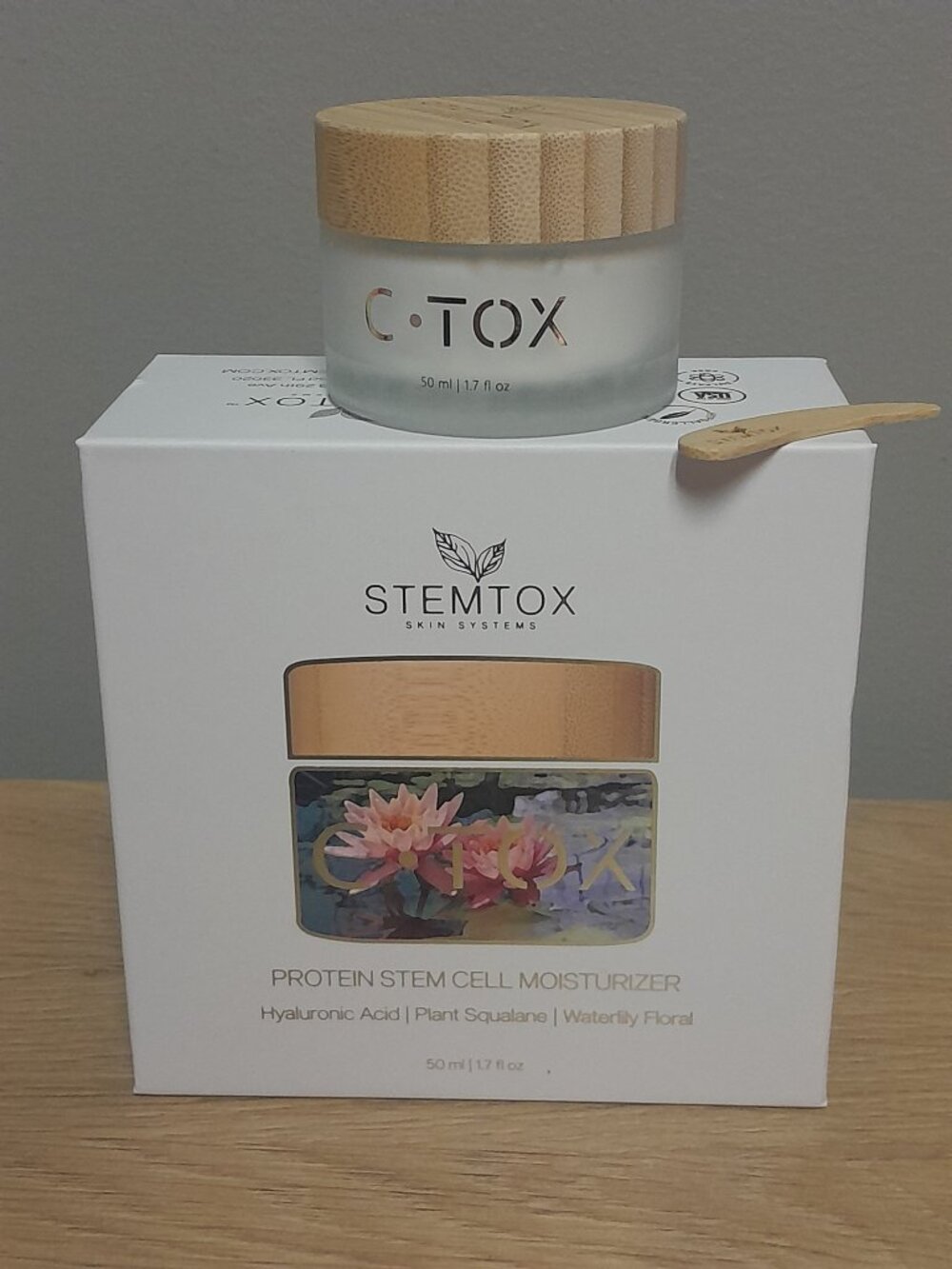 STEMTOX C*TOX PROTEIN STEM CELL MOISTURIZER-HYAURONIC ACID-PLANT SQUALANE-1.7 oz